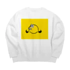 めろんぱんの黄色モンスターちゃん Big Crew Neck Sweatshirt