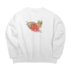 ちゃたろうのお店。のかき氷たいやきくん（苺） Big Crew Neck Sweatshirt