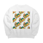 Mieko_Kawasakiの欲望のピザ🍕　GUILTY PLEASURE PIZZA AO TRANSPARENCY Big Crew Neck Sweatshirt