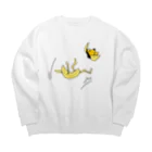 こんぺい工房の皮に滑るバナナ Big Crew Neck Sweatshirt