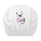 miruのメガネ犬 Big Crew Neck Sweatshirt