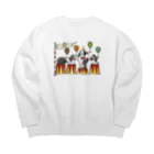 コッカースパニエルと仲間たちのお店のサーカス Big Crew Neck Sweatshirt