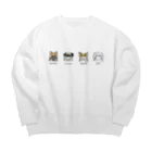 犬グッズの店しえるぶるーのマスクだワン！柴犬、パグ、コーギー、ペキニーズ Big Crew Neck Sweatshirt