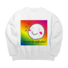 でおきしりぼ子の実験室ののりこえくん Big Crew Neck Sweatshirt