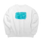 どうぶつの水彩画店のcolor みずいろ Big Crew Neck Sweatshirt