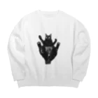 ネロヂカラのリアル黒猫3 Big Crew Neck Sweatshirt