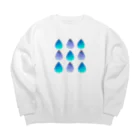 梅のJewel drops Big Crew Neck Sweatshirt