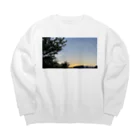 nemunemの日暮れ Big Crew Neck Sweatshirt