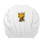 (猫)滝川商会のうたげのしたく改。(とらねこさん) Big Crew Neck Sweatshirt