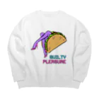 Mieko_Kawasakiのタコス中毒🌮 Big Crew Neck Sweatshirt