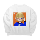 めるのいらすとのねむそうなこ。 Big Crew Neck Sweatshirt