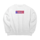 御花畑の28ve→love  Big Crew Neck Sweatshirt