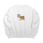 猫まる茶屋の猫愛。 Big Crew Neck Sweatshirt