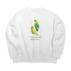 j8ie de vivre♪の恐竜の子孫？　コザクラインコ Big Crew Neck Sweatshirt