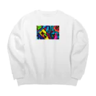 おかゆのおかゆサマー Big Crew Neck Sweatshirt