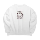 Piyocoloreの王様くじら(濃い色) Big Crew Neck Sweatshirt