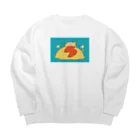 しばハムショップのオムライスにうきうきしてマラカスをふるハム Big Crew Neck Sweatshirt