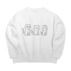 すらいむショップの同じほう向いちゃう猫ちゃんたち。 Big Crew Neck Sweatshirt