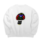 keixbotchiのクレイジーきのこ。 Big Crew Neck Sweatshirt