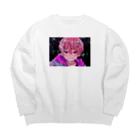 泊とまりの可愛いは正義 Big Crew Neck Sweatshirt