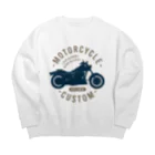 【公式】まるいねこのヴィンテージ バイク Big Crew Neck Sweatshirt