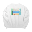 猿猫堂のあつ森BEACH Big Crew Neck Sweatshirt