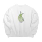 まめるりはことりのお羽飾り　マメルリハちゃん【まめるりはことり】 Big Crew Neck Sweatshirt