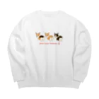  コーギー　REO.REO★の3匹の振り向きコーギー Big Crew Neck Sweatshirt