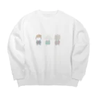 :Felizの仲良しトリオ Big Crew Neck Sweatshirt