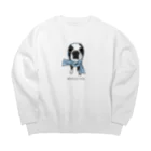 BuhiBuhiBooのほっかむり犬 Big Crew Neck Sweatshirt