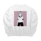 🌸てんの甘辛ガール Big Crew Neck Sweatshirt