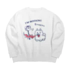 イラスト MONYAAT のポメラニアンお仕事中 Big Crew Neck Sweatshirt