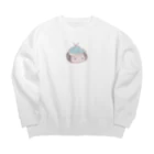 天ぷら・故のくじらブルー Big Crew Neck Sweatshirt