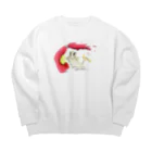 こんぺい工房のケチャップに八つ当たりするバーコード犬B Big Crew Neck Sweatshirt