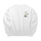 チカカカのウサギ ippuku Big Crew Neck Sweatshirt