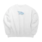 まめるりはことりのマメルリハ　もちふりちゃん【まめるりはことり】 Big Crew Neck Sweatshirt