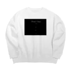 しろうさぎのしろうさぎカフェ（Black） Big Crew Neck Sweatshirt