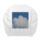 でおきしりぼ子の実験室のふわふわ、わたぐも Big Crew Neck Sweatshirt