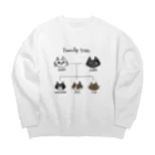 のぐちさきのfamily tree -にゃんこの家系図- Big Crew Neck Sweatshirt