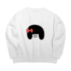 あかりのおみせのりぼんの女の子 Big Crew Neck Sweatshirt