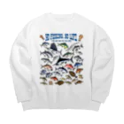 猫と釣り人のSaltwater fish_3C Big Crew Neck Sweatshirt