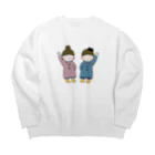 くまのお店🧸のおんがくだいすき♯ちゃんと♭くん Big Crew Neck Sweatshirt