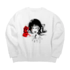 Mizna Wadaの血まみれ引きずり女 Big Crew Neck Sweatshirt