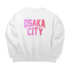 JIMOTOE Wear Local Japanの大阪市 OSAKA CITY Big Crew Neck Sweatshirt