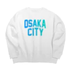 JIMOTOE Wear Local Japanの大阪市 OSAKA CITY Big Crew Neck Sweatshirt