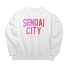 JIMOTO Wear Local Japanの仙台市 SENDAI CITY Big Crew Neck Sweatshirt