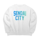 JIMOTOE Wear Local Japanの仙台市 SENDAI CITY Big Crew Neck Sweatshirt