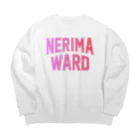 JIMOTOE Wear Local Japanの練馬区 NERIMA WARD ロゴピンク　 Big Crew Neck Sweatshirt