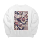 Hani what?のお菓子 Big Crew Neck Sweatshirt