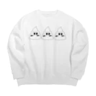 もん太のうんち黒3連 Big Crew Neck Sweatshirt